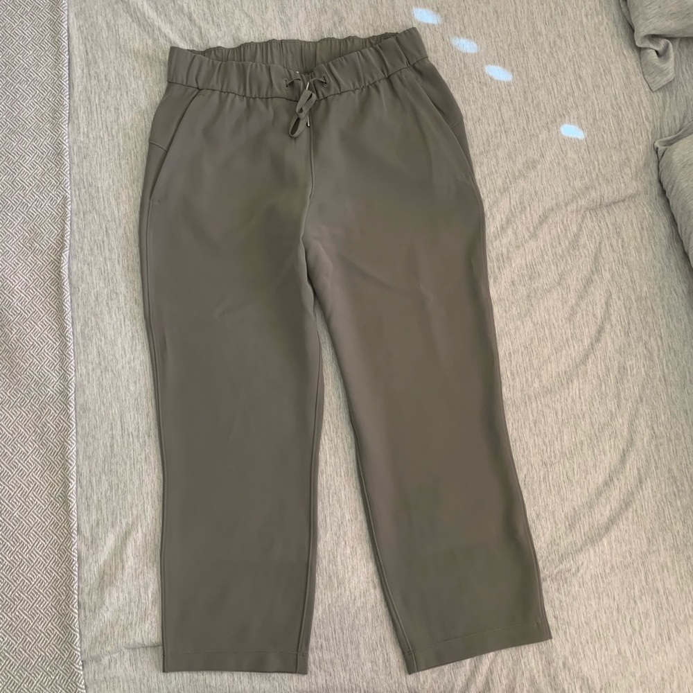 Lululemon Keep Moving Crop Pants Sage Green Size 6